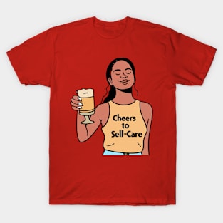 "Empowering Self-Care for Black Queens: Inspirational Gifts and Motivation T-Shirt